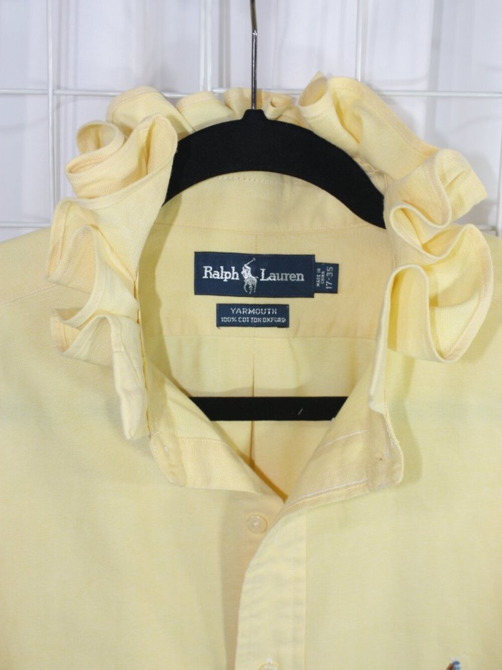 Custom Ralph Lauren Ruffle Collar Shirt – One-of-a-Kind - Picture 2 of 7